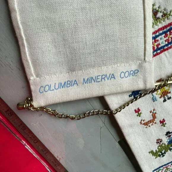 Columbia Minerva Corp 1973 Cross Stitch Bell Pull No 6536 Home Decor Folk Art - Picture 11 of 11